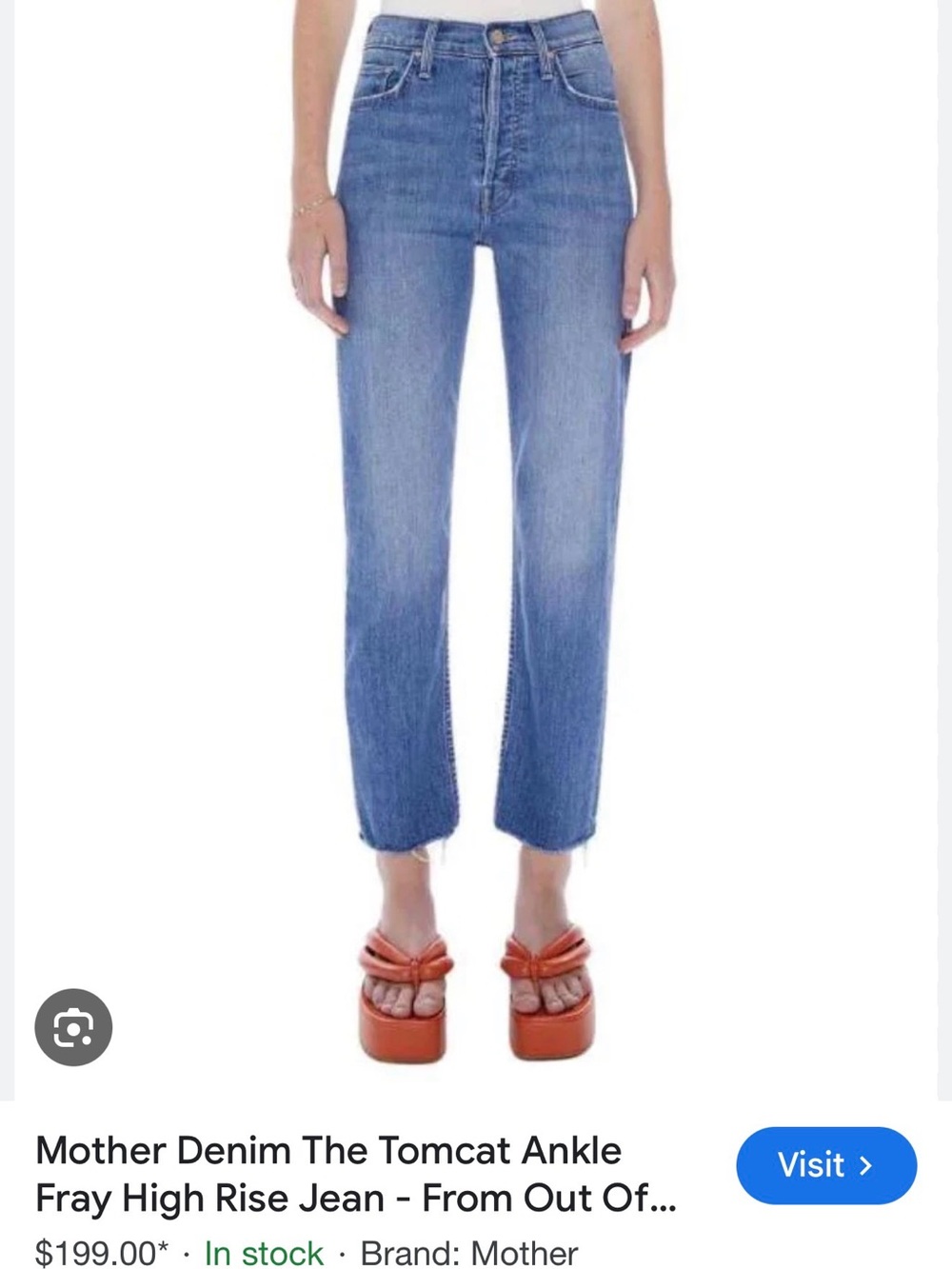 MOTHER Tomcat ankle fray
